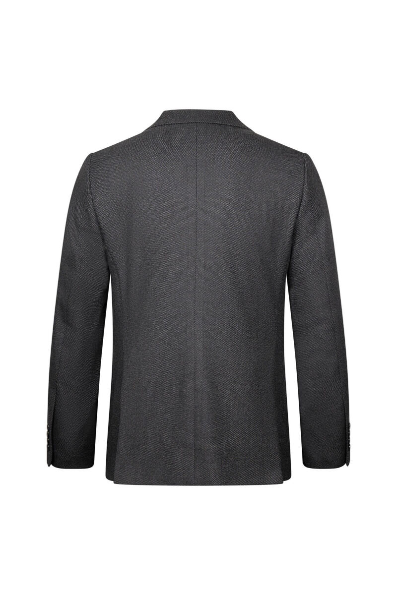 Siyah Comfort Fit Mono Yaka Klasik Ceket - HATEM SAYKI (1)