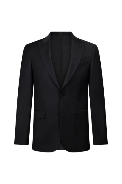 Siyah Comfort Fit Sivri Yaka Klasik Takım Elbise - 2