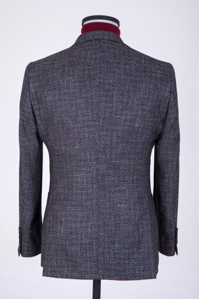 Siyah Desenli Slim Fit Spor Ceket - 10