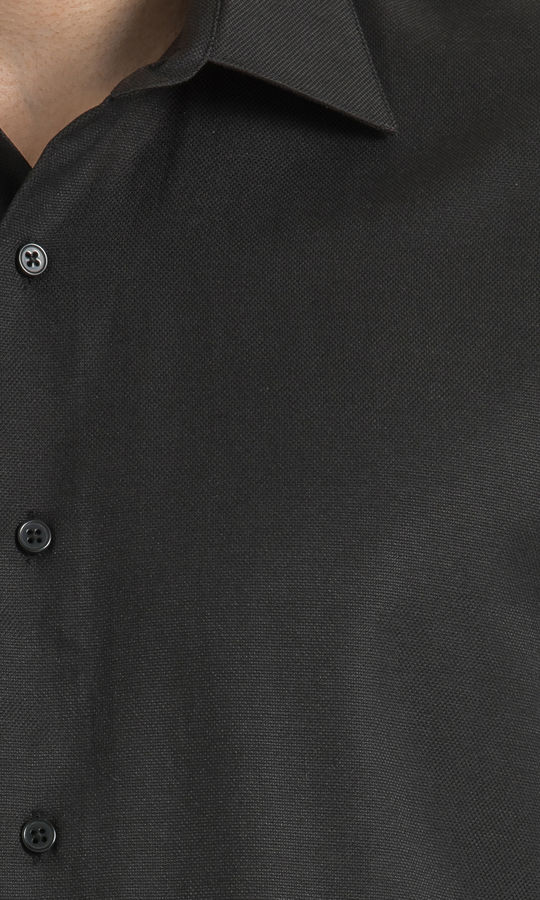 Siyah Desenli Regular Gömlek