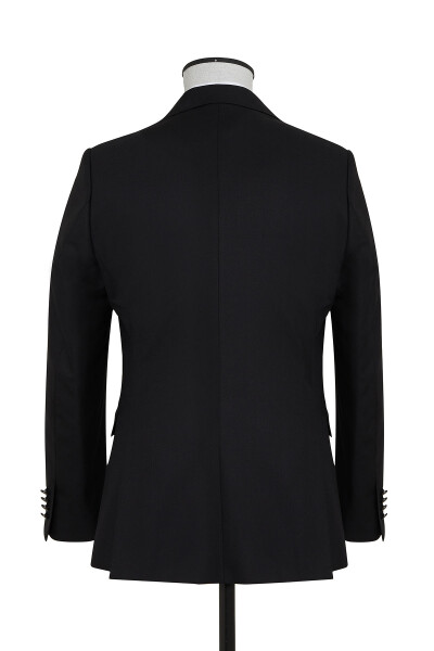 Siyah Slim Fit Desenli Blazer Ceket - 2
