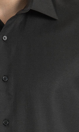 Siyah Desenli Slim Fit Gömlek - Thumbnail