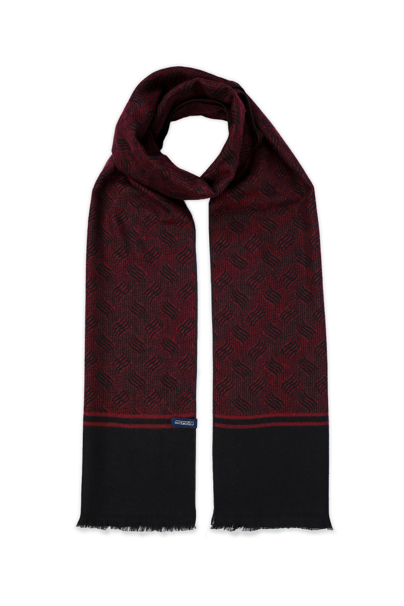 Siyah Çift Taraflı Atkı - HATEMOĞLU