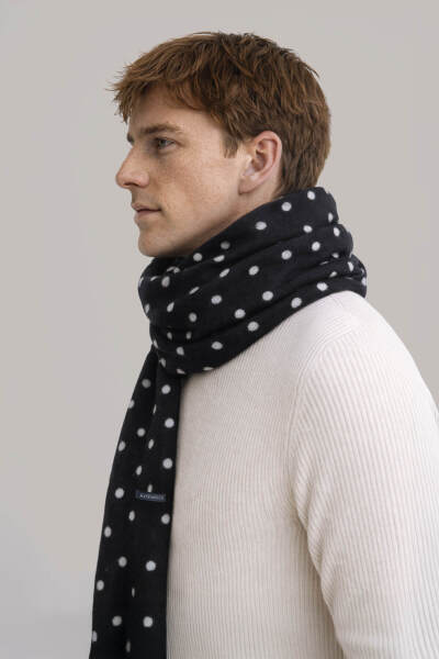 Siyah Çift Taraflı Atkı - 2