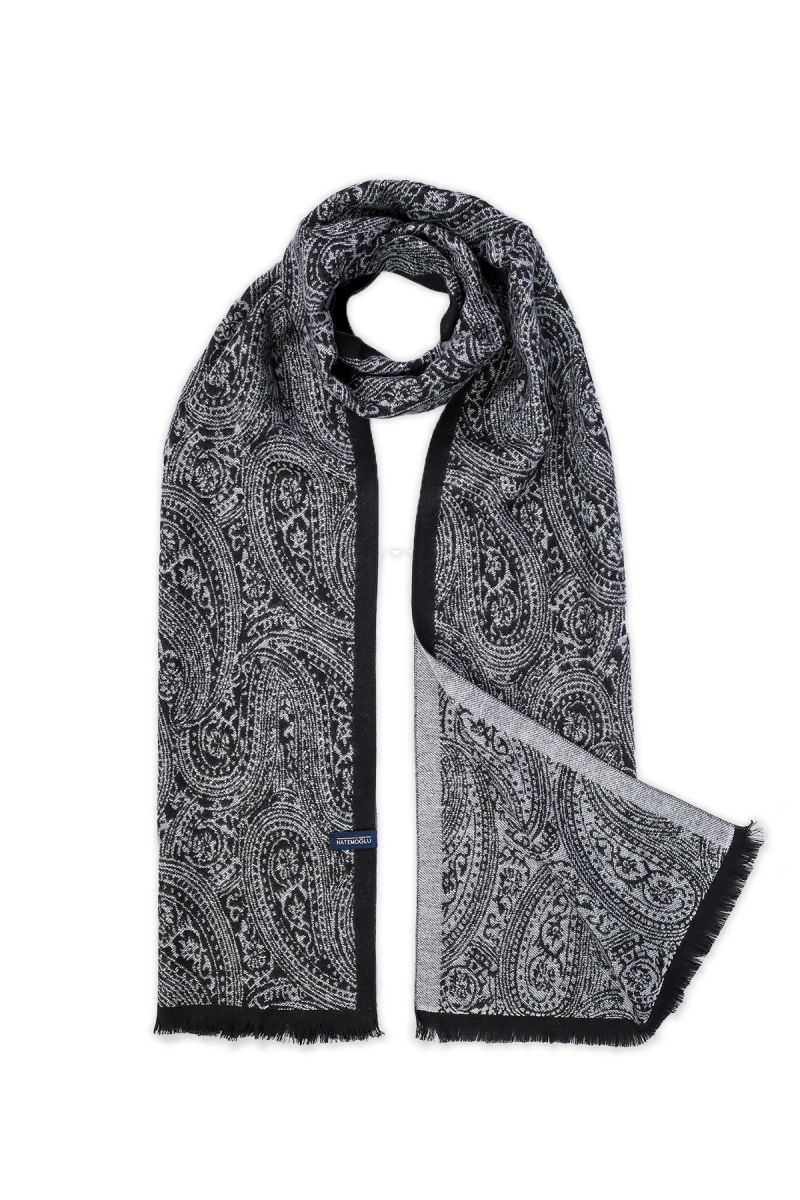 Siyah Çift Taraflı Atkı - HATEMOĞLU (1)