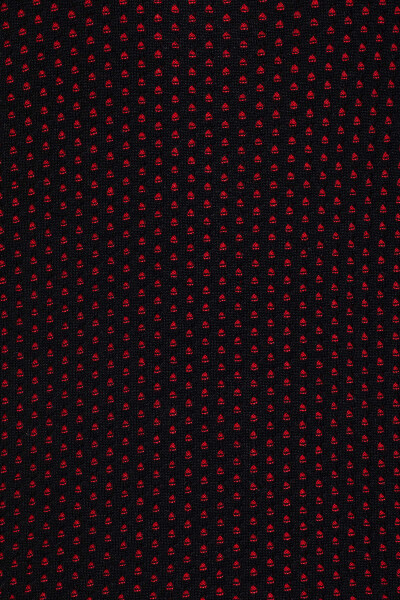 Siyah Regular Fit Desenli Bisiklet Yaka Pamuklu Triko Kazak - 6