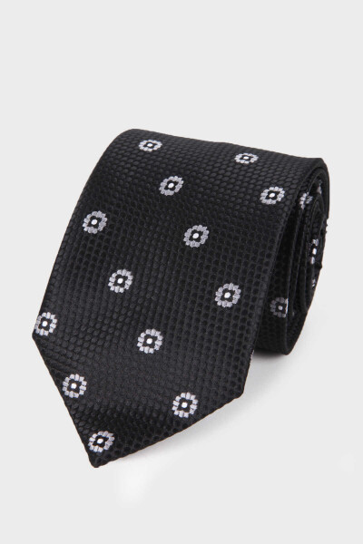 Siyah Desenli Kravat - 1