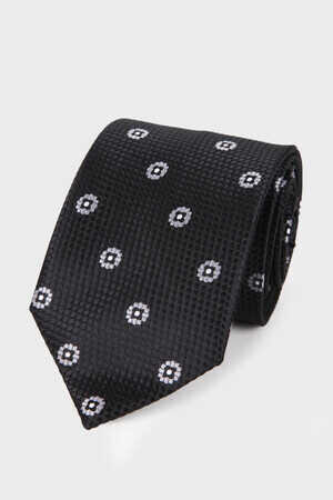 Siyah Desenli Kravat - 2