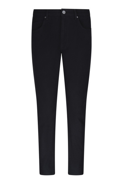 Siyah Rahat Kesim 5 Cep Pamuklu Kanvas Pantolon 