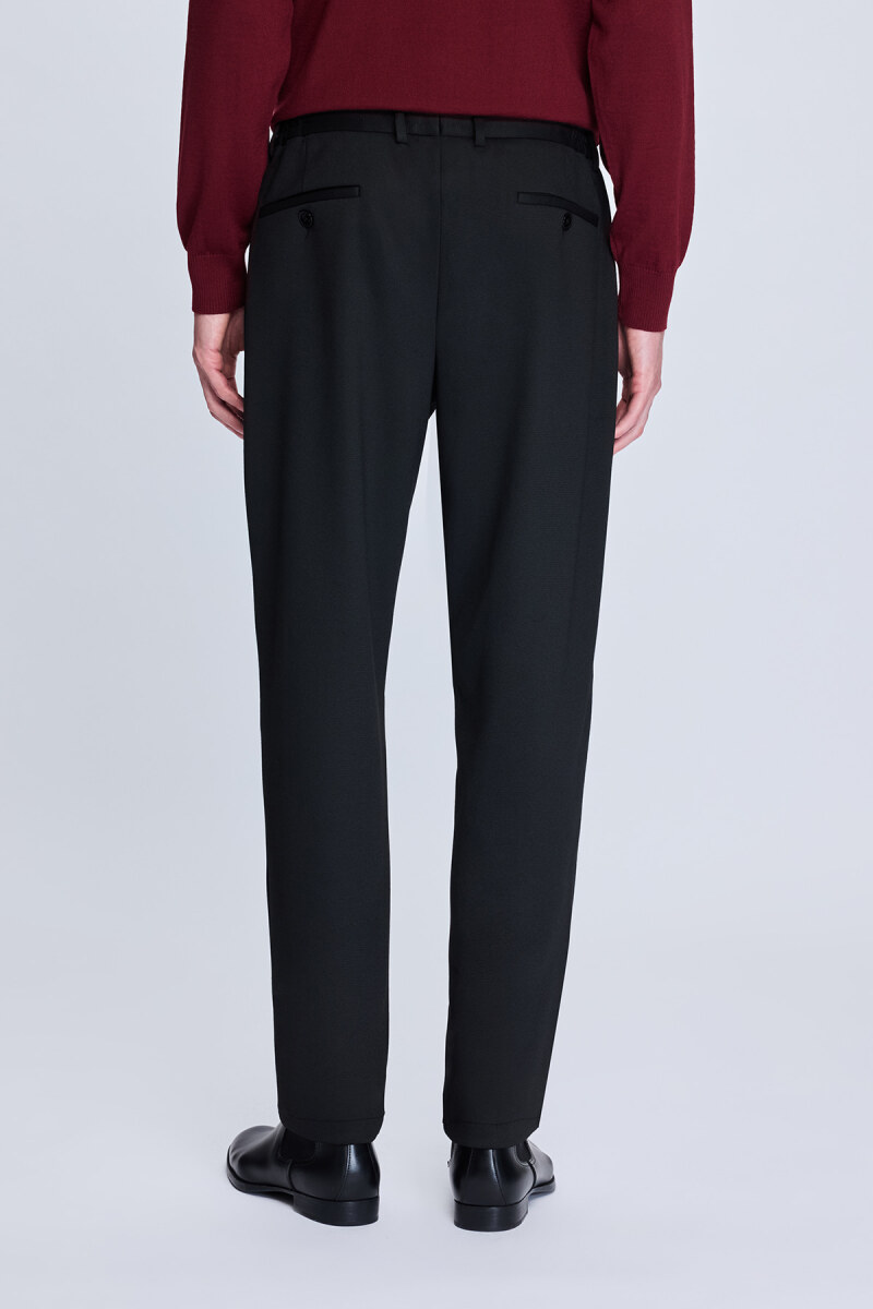 Siyah Dinamik Fit Desenli Yandan Cepli Casual Jogger Pantolon - HTML (1)