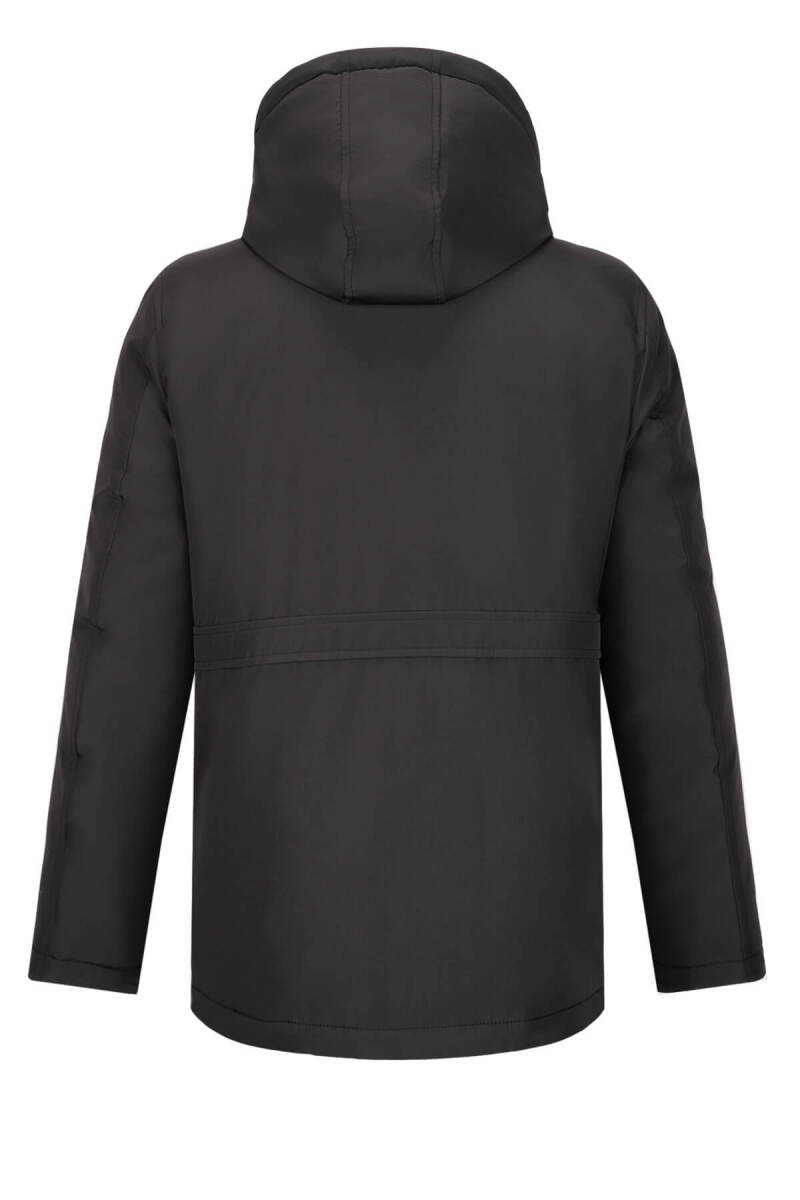 Siyah Dinamik Fit Hakim Yaka Kapüşonlu Kaban - Hatemoğlu (1)