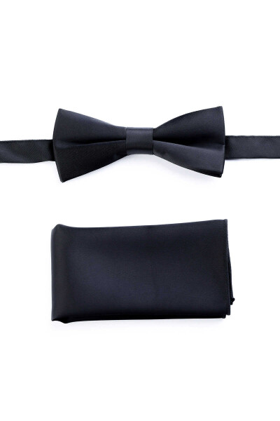 Siyah papyon Mendil Set - 1