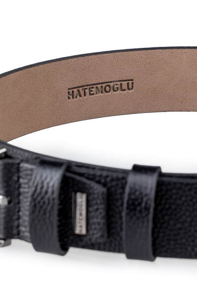 Siyah Erkek 100% Hakiki Deri Spor Kemer - 2