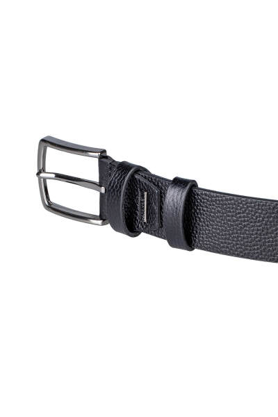 Siyah Erkek 100% Hakiki Deri Spor Kemer - 3