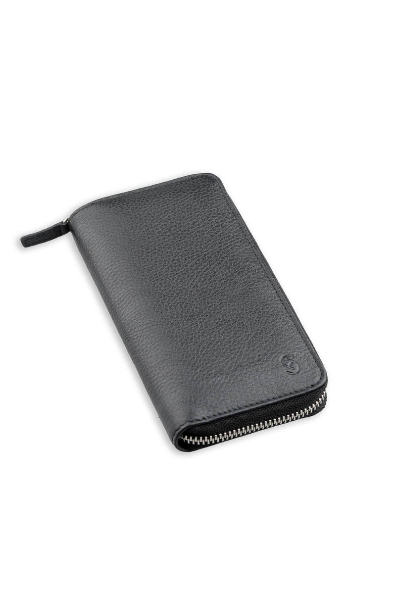 Siyah Floter 100% Hakiki Deri Cüzdan - Saykı
