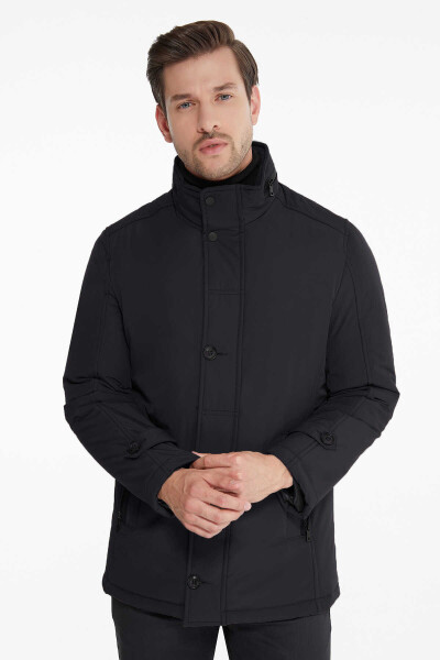 Siyah Paolo Hakim Yaka Kaban 