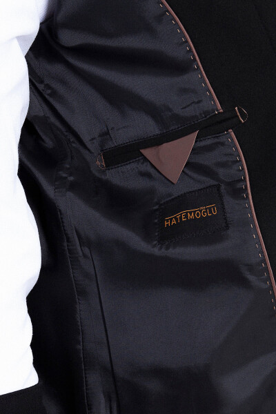 Siyah Hakim Yaka Palto - 7