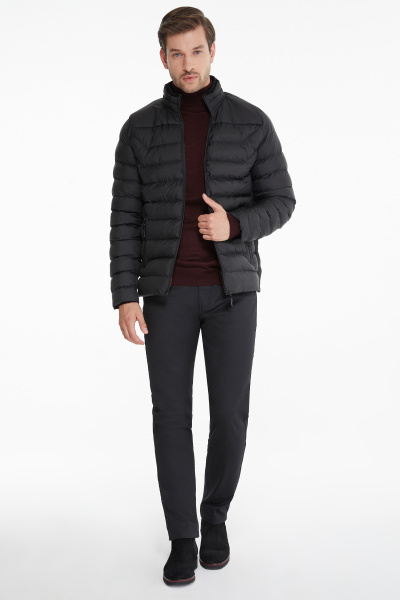 Siyah Hakim Yaka Şişme Mont - 8