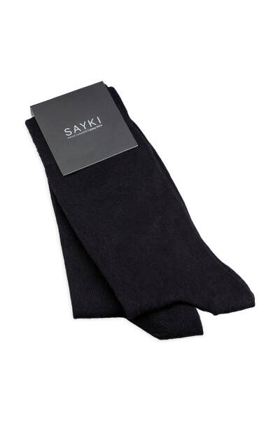 Siyah İkili Bambu Soket Çorap 