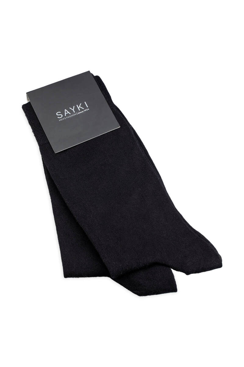 Siyah İkili Bambu Soket Çorap - Saykı