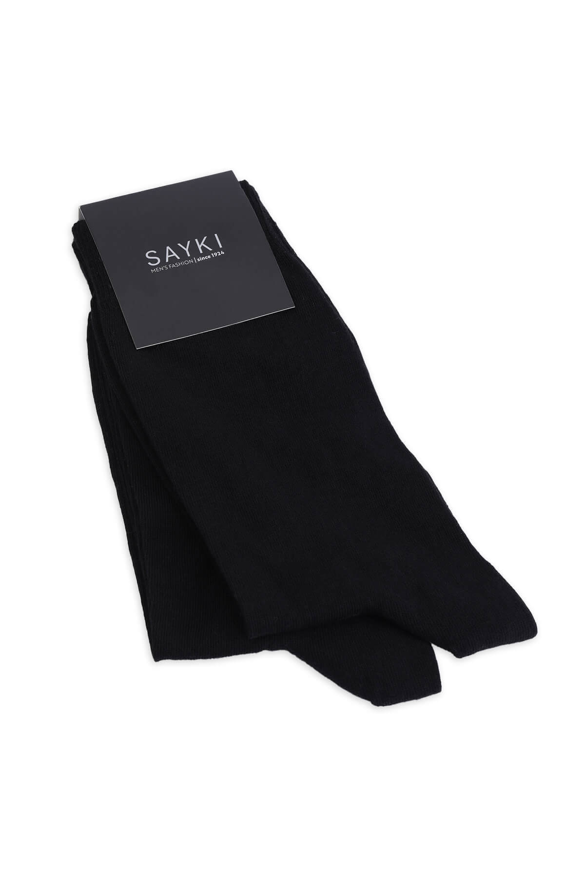 Siyah İkili Pamuklu Çorap - 1