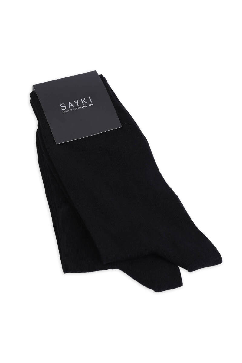 Siyah İkili Pamuklu Çorap - Hatem Saykı