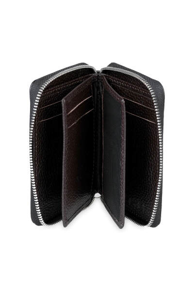 Siyah - Kahverengi 100% Deri Cüzdan - 3