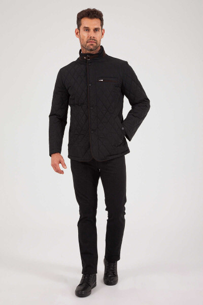 Siyah Kapitone Mont - 1