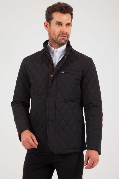 Siyah Kapitone Mont - 4