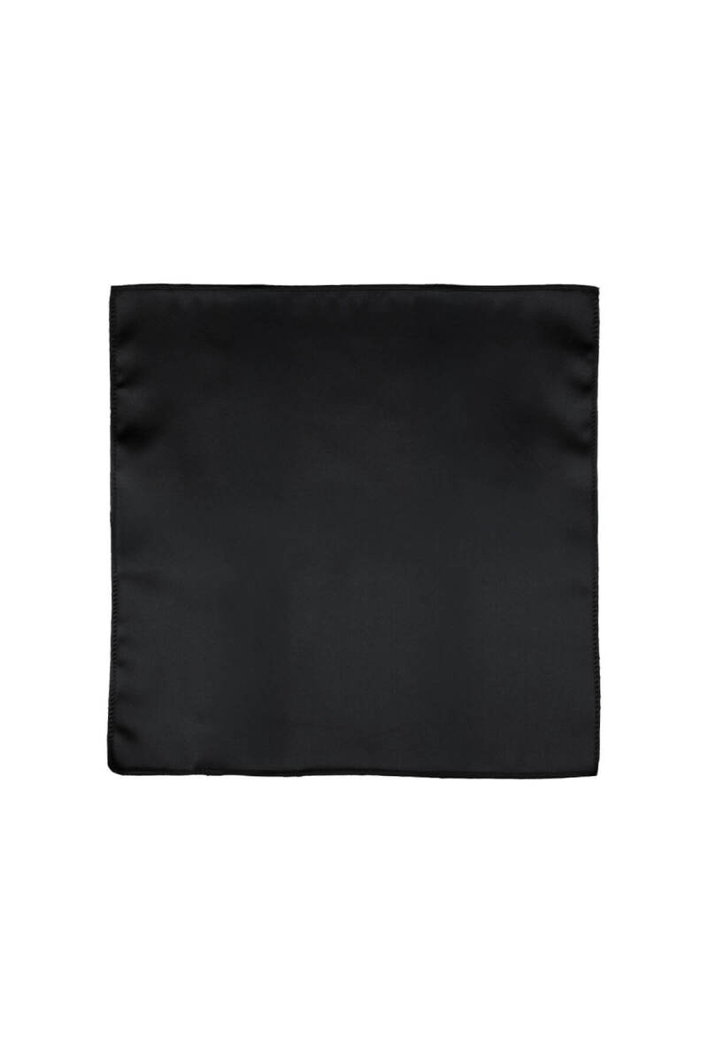Siyah Klasik Saten Cep Mendili - Saykı (1)