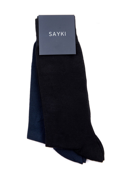 Siyah İkili Dikişsiz Bambu Çorap - 2