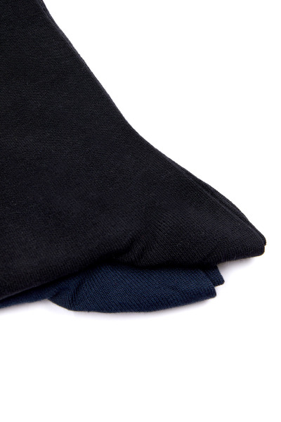 Siyah İkili Dikişsiz Bambu Çorap - 4