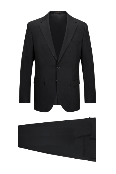 Siyah Muscle Fit Mono Yaka Casual Takım Elbise - 1