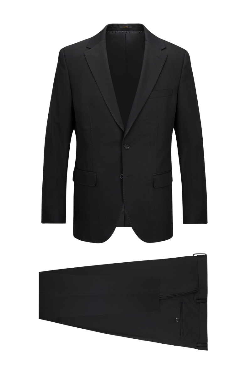 Siyah Muscle Fit Mono Yaka Casual Takım Elbise - Saykı