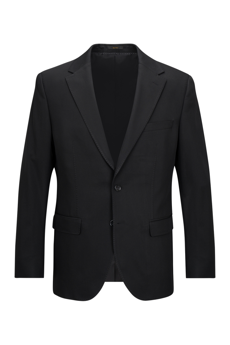 Siyah Muscle Fit Mono Yaka Casual Takım Elbise - Saykı (1)