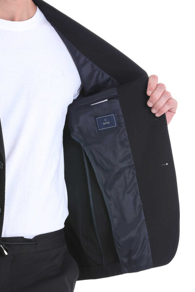 Performans Suit Siyah Slim Fit Takım Elbise - 8