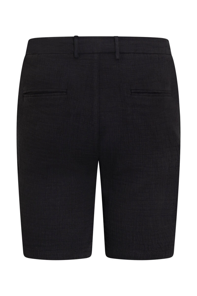 Siyah Rahat Kesim 100% Pamuk Yandan Cepli Şort - Saykı (1)