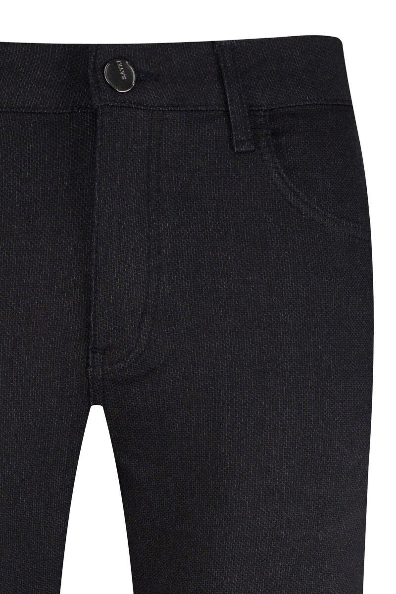 Siyah Rahat Kesim 5 Cep Pamuklu Kanvas Pantolon - Saykı (1)