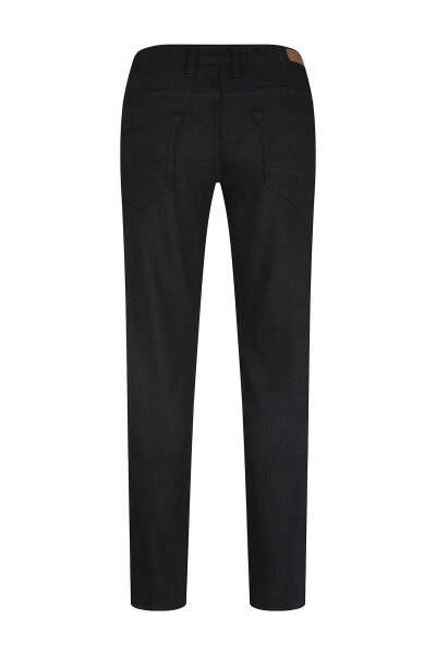 Siyah Rahat Kesim 5 Cep Pamuklu Kanvas Pantolon - 3