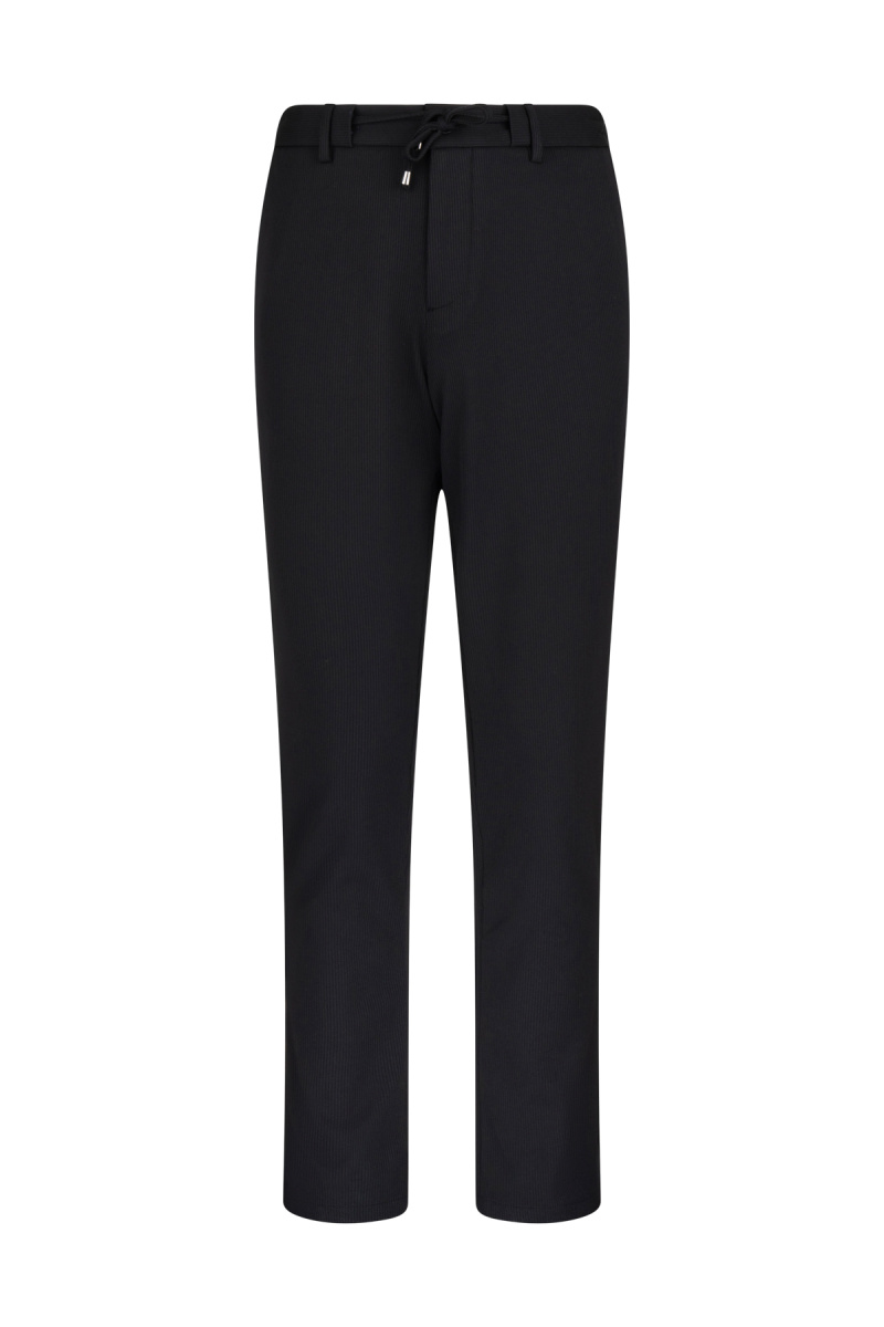 Siyah Rahat Kesim Yandan Cepli Jogger Pantolon - Hatem Saykı