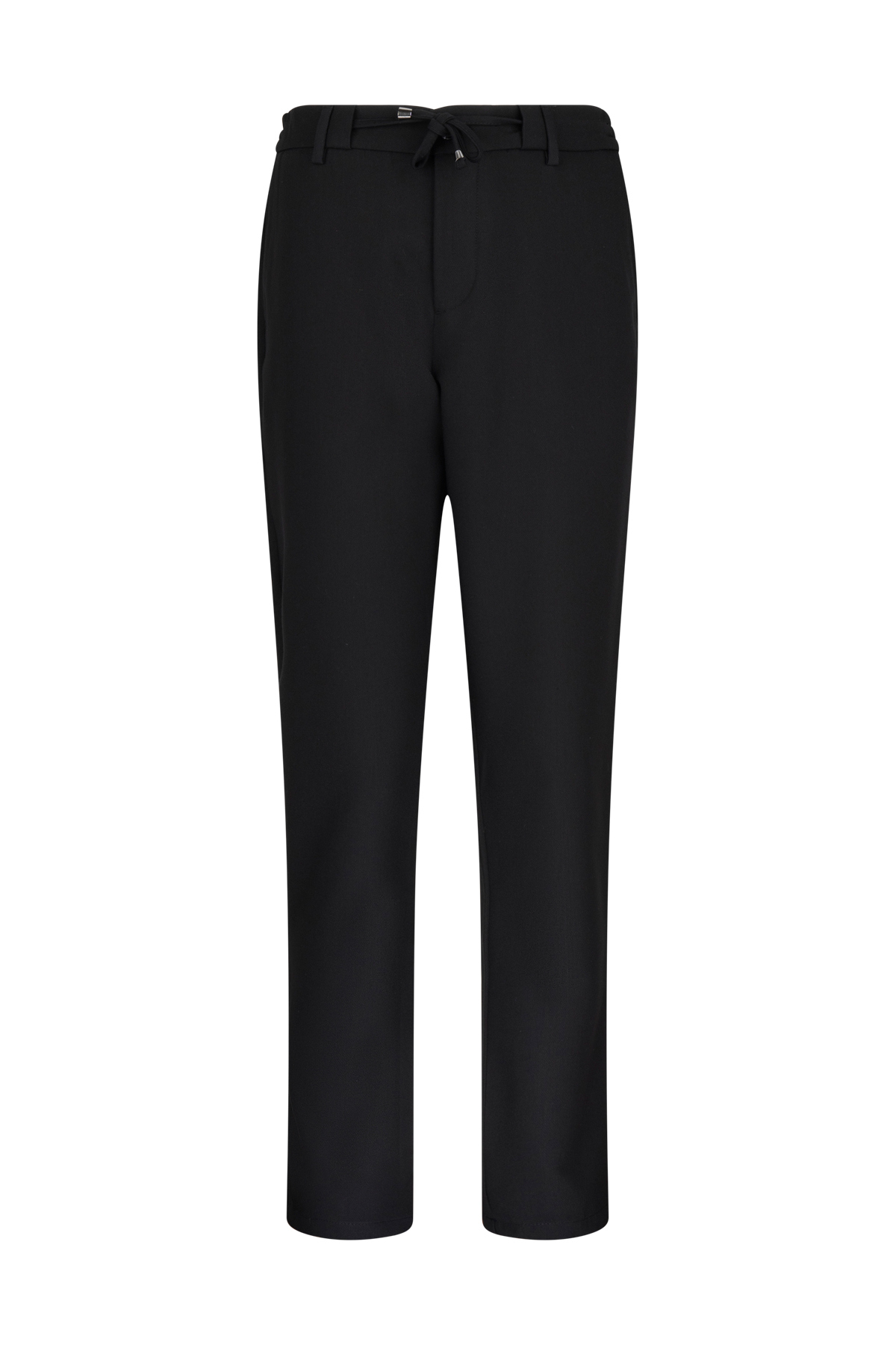 Siyah Rahat Kesim Yandan Cepli Jogger Pantolon - 1