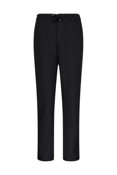 Siyah Rahat Kesim Yandan Cepli Jogger Pantolon 