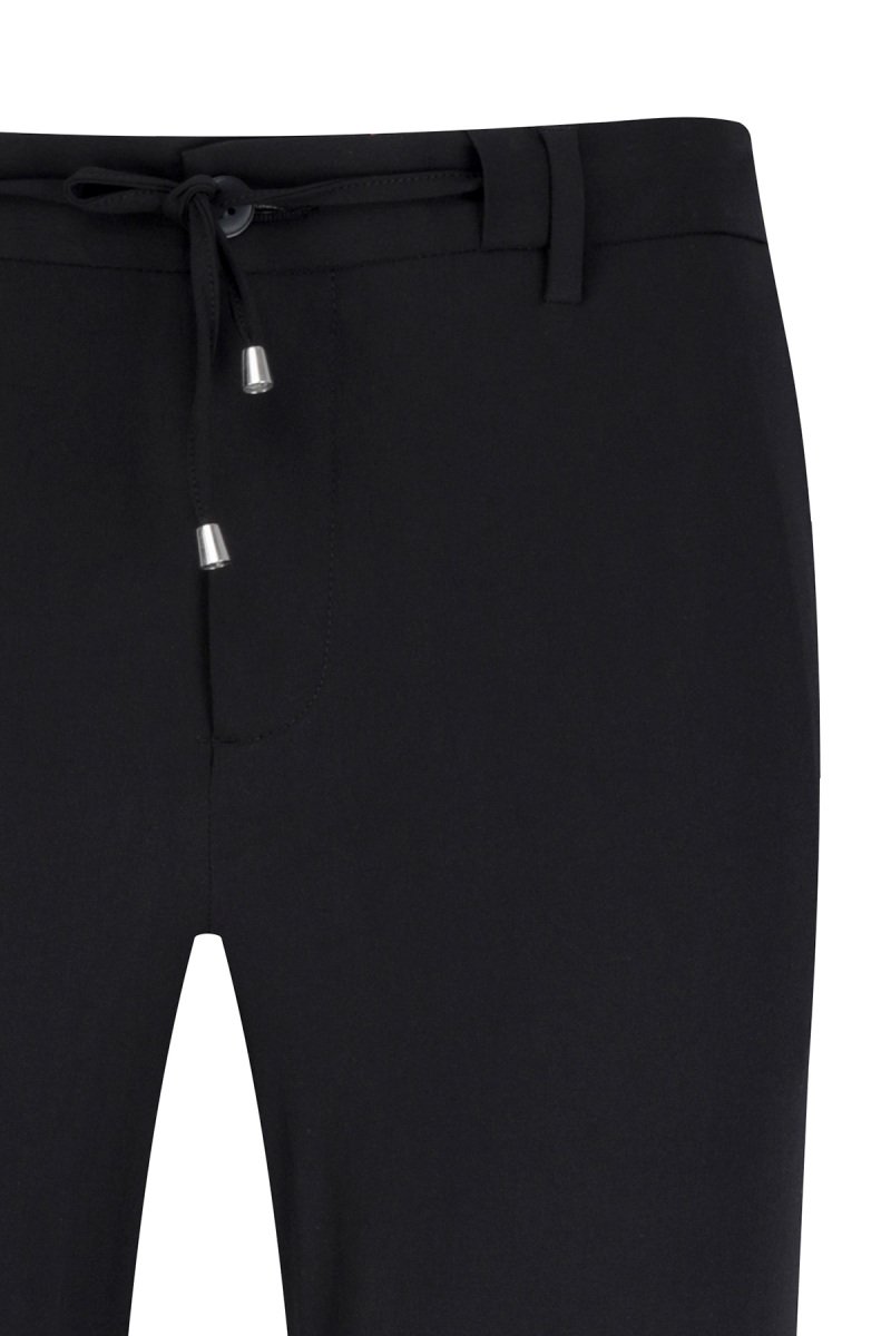 Siyah Rahat Kesim Yandan Cepli Jogger Pantolon - Saykı (1)