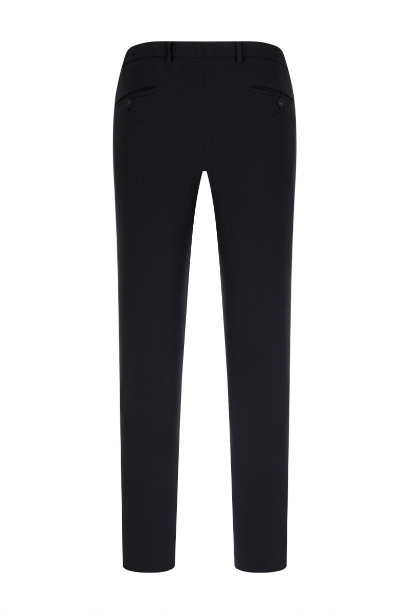 Siyah Rahat Kesim Yandan Cepli Jogger Pantolon - Saykı (1)