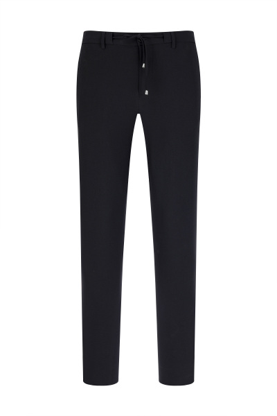Siyah Rahat Kesim Yandan Cepli Jogger Pantolon 