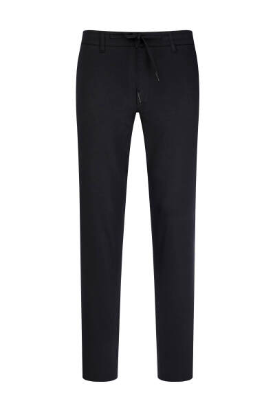 Siyah Rahat Kesim Yandan Cepli Jogger Pantolon 