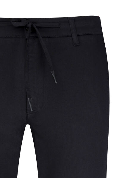 Siyah Rahat Kesim Yandan Cepli Jogger Pantolon - 2