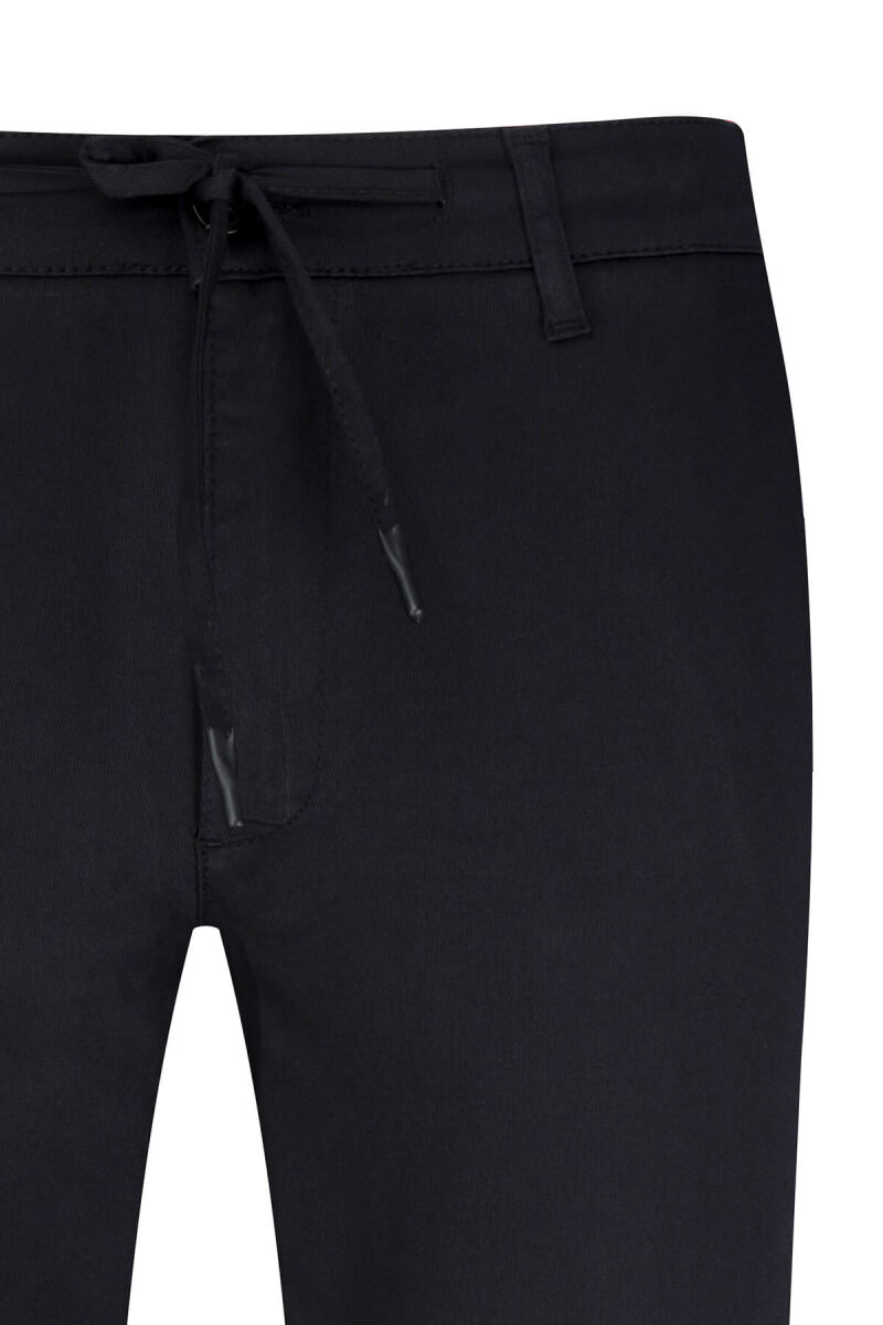 Siyah Rahat Kesim Yandan Cepli Jogger Pantolon - Saykı (1)