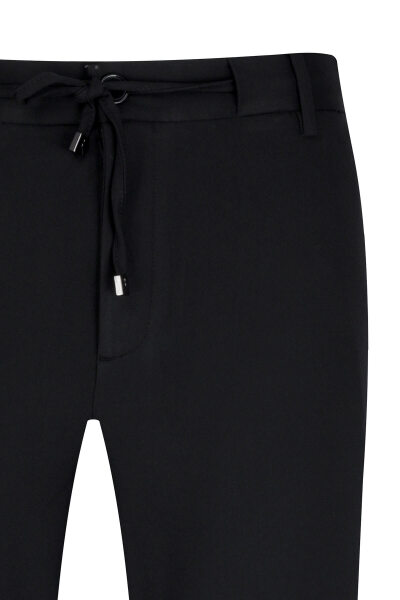 Siyah Rahat Kesim Yandan Cepli Jogger Pantolon - 2
