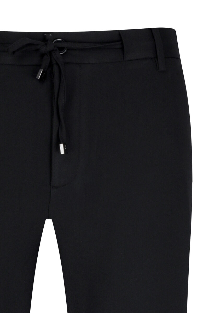 Siyah Rahat Kesim Yandan Cepli Jogger Pantolon - Hatemoğlu (1)